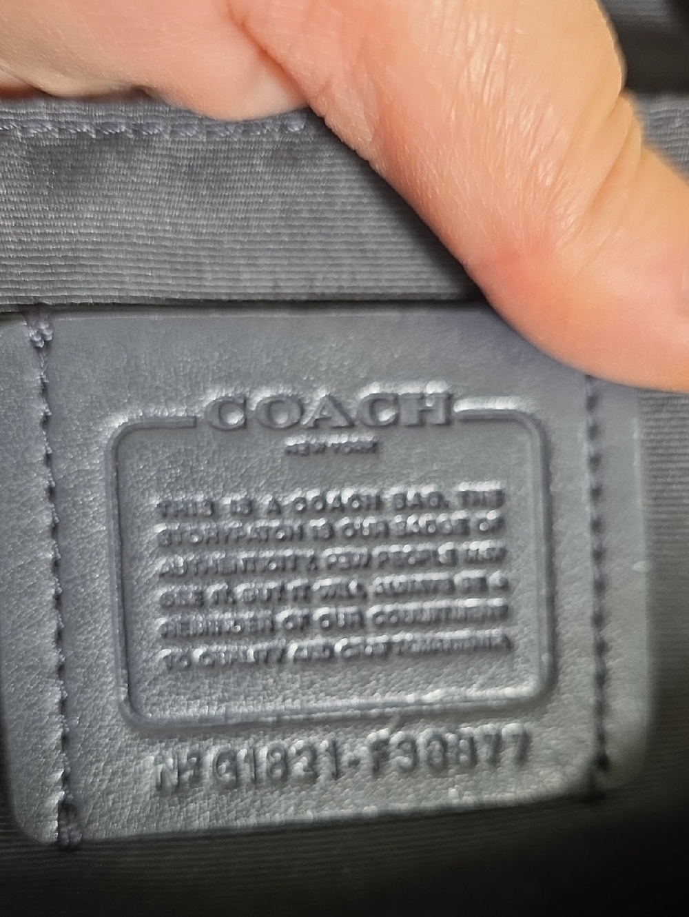 COACH F38877 Mini Emma Satchel/Crossbody In Metallic Navy NWOT - Picture 16 of 17